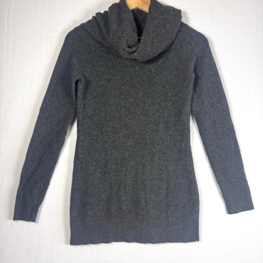 GRIFFEN Cashmere Cowl Neck Sweater Size Small Gray Super Soft Lightweight